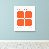 Bauhaus Geometrische Poster Oranje Retro Print (Insitu (Houten vloer))