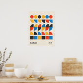 Bauhaus geometrische vormen Fine Art Poster (Keuken)