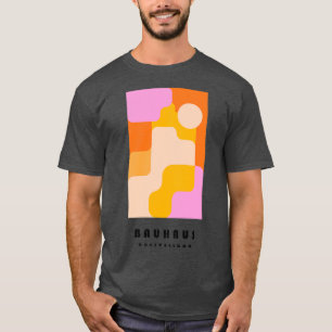 Bauhaus geometrische vormen in roze t-shirt