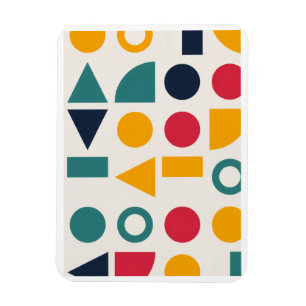Bauhaus Geometrische Vormen Patroon Stickers Magneet
