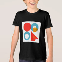 Bauhaus Geometry Art T-shirt – Primaire kleuren, M