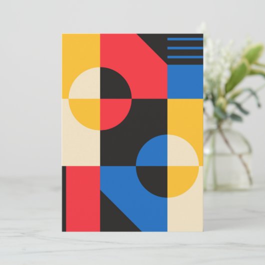 Bauhaus Geometry Pattern Kaart (Staand voorkant)