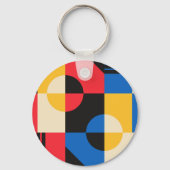 Bauhaus Geometry Pattern Sleutelhanger (Voorkant)