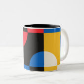 Bauhaus Geometry Pattern Tweekleurige Koffiemok (Voorkant rechts)