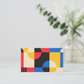 Bauhaus Geometry Pattern Visitekaartje (Staand voorkant)