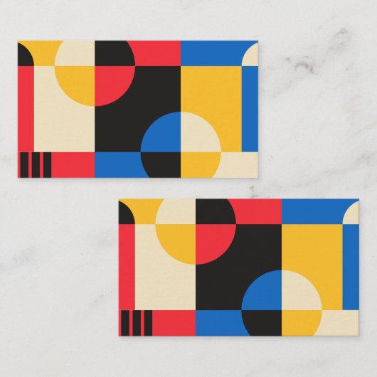 Bauhaus Geometry Pattern Visitekaartje (Voorkant / Achterkant)
