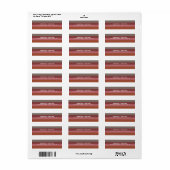 Bauhaus Gestreept Huwelijks Retouradres Etiket (Full Sheet)