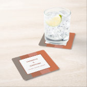 Bauhaus gestreepte aangepaste bruiloft kartonnen onderzetters (Insitu)