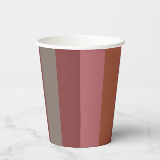 Bauhaus Gestreepte Custom Trouwpapier Cups Papieren Bekers (Achterkant)