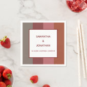 Bauhaus Gestreepte Custom Trouwpapier Servetten (Insitu)