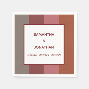 Bauhaus Gestreepte Custom Trouwpapier Servetten