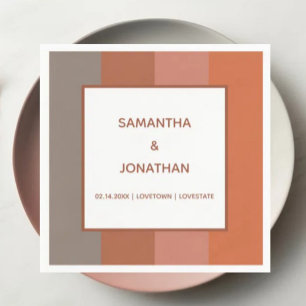 Bauhaus Gestreepte Custom Trouwpapier Servetten