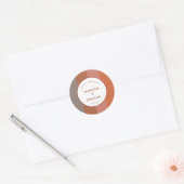Bauhaus Gestreepte Custom Wedding Bedankt Ronde Sticker (Envelop)