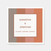 Bauhaus Gestreepte Huwelijkspapieren Servetten Cus (Voorkant)