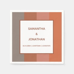 Bauhaus Gestreepte Huwelijkspapieren Servetten Cus