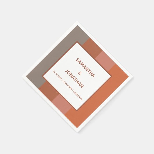 Bauhaus Gestreepte Huwelijkspapieren Servetten Cus (Hoek)