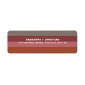 Bauhaus Gestreepte Wedding Retour Adres Label (Voorkant)