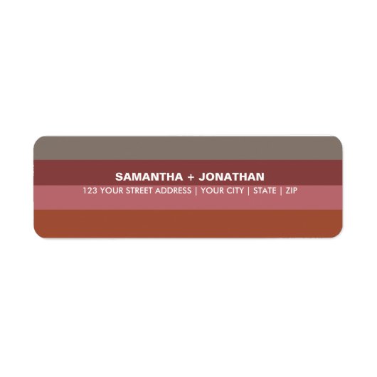 Bauhaus Gestreepte Wedding Retour Adres Label (Voorkant)