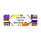 Bauhaus Glas in lood Etiket (Voorkant)