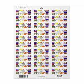 Bauhaus Glas in lood Etiket (Full Sheet)