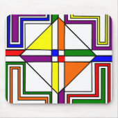 Bauhaus Glas in lood Muismat (Voorkant)