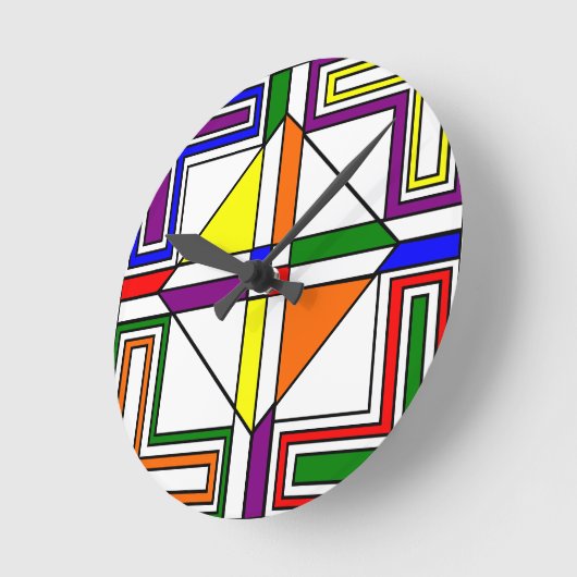 Bauhaus Glas in lood Ronde Klok (Hoek)