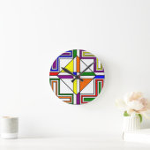 Bauhaus Glas in lood Ronde Klok (Huis)