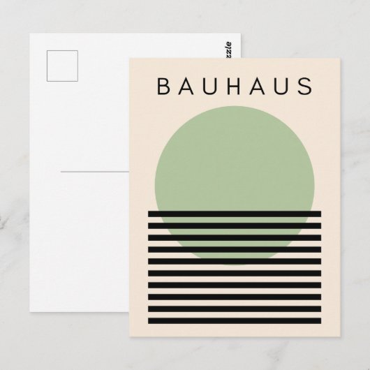 Bauhaus Green Sun Briefkaart (Voorkant / Achterkant)