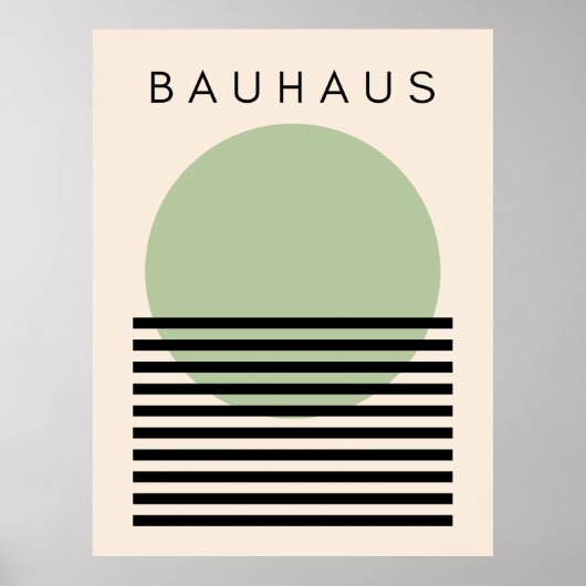 Bauhaus Green Sun Poster (Voorkant)