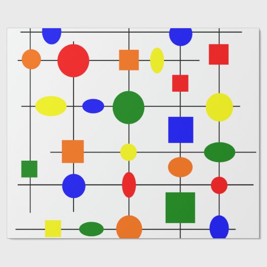 Bauhaus Grid Cadeaupapier (Vlak)