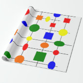 Bauhaus Grid Cadeaupapier (Uitgerold)