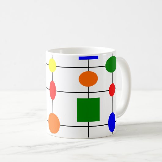 Bauhaus Grid Coffee Mok (Voorkant rechts)