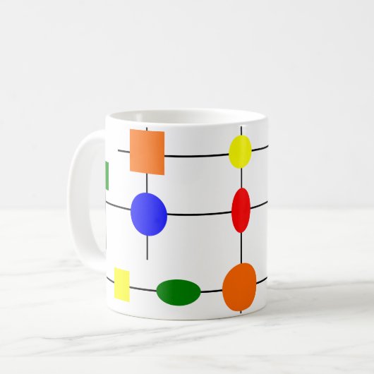 Bauhaus Grid Coffee Mok (Voorkant links)