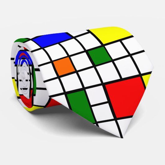 Bauhaus Grid Stropdas (Opgerold)