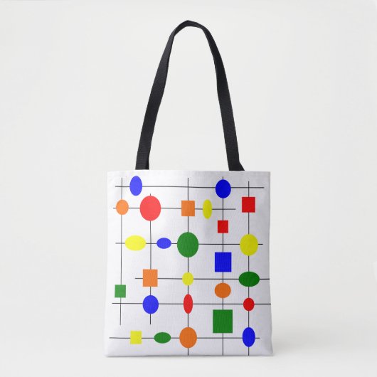 Bauhaus Grid Tote Bag (Voorkant)