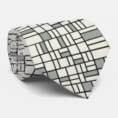 Bauhaus Grijs Geometrisch Stropdas (Opgerold)