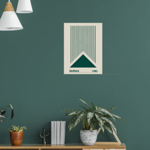 Bauhaus Groene Geometrische Fijne Kunst Poster