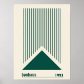  Bauhaus Groene Geometrische Fijne Kunst Poster (Voorkant)