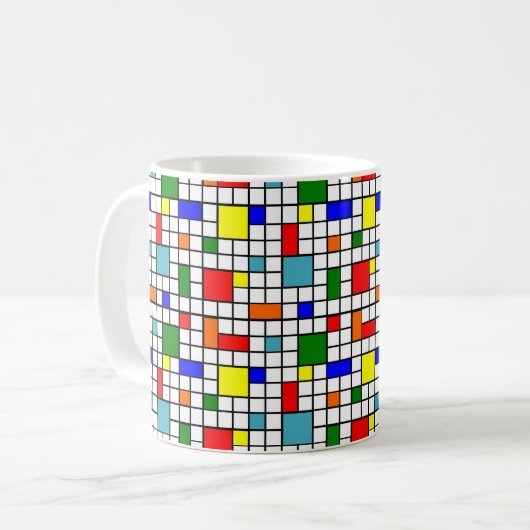 Bauhaus Groter Grid Koffiemok (Voorkant links)