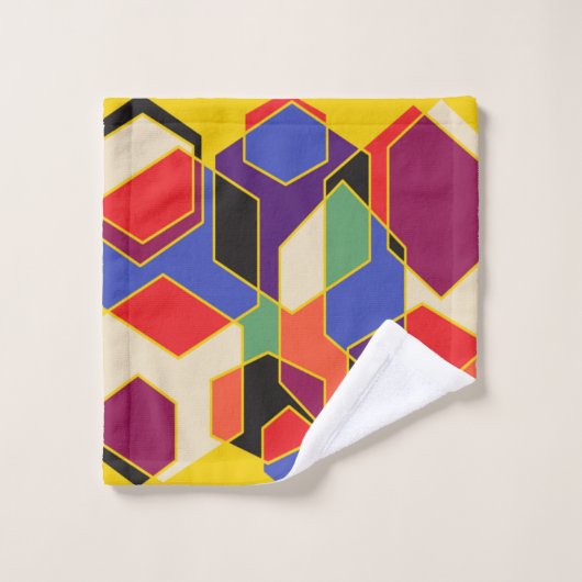 Bauhaus Hexagons Bad Handdoek (Wasdoekje)