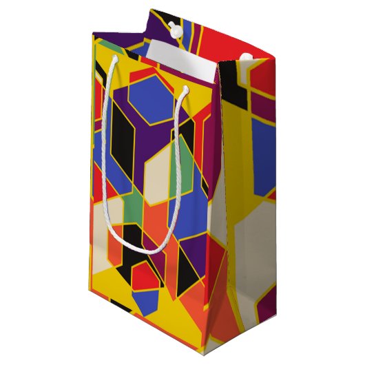 Bauhaus Hexagons Klein Cadeauzakje (Voorkant Gekanteld)