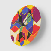 Bauhaus Hexagons Ronde Klok (Hoek)