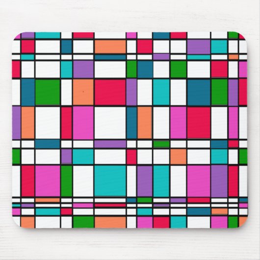Bauhaus in bloemkleur kleuren muismat (Voorkant)