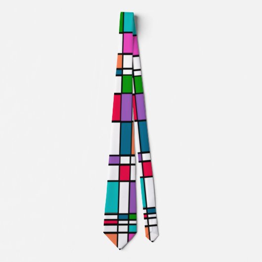 Bauhaus in Flower Power Colors Stropdas (Voorkant)