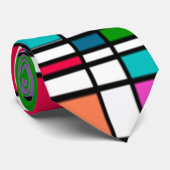 Bauhaus in Flower Power Colors Stropdas (Opgerold)