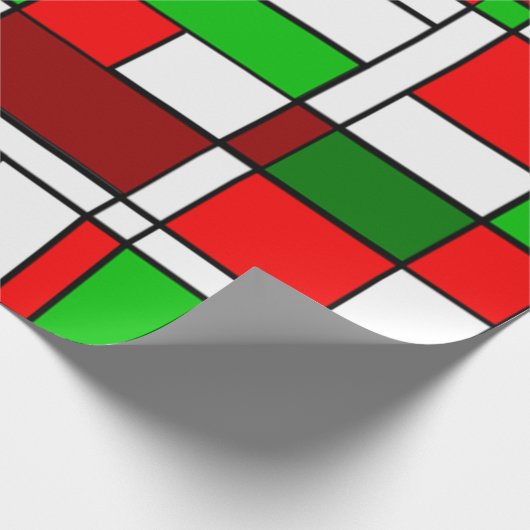 Bauhaus Kerstmis Cadeaupapier (Hoek)