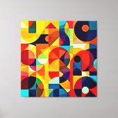 Bauhaus Kleur Geometrie Design Canvas Afdruk (Voorkant)