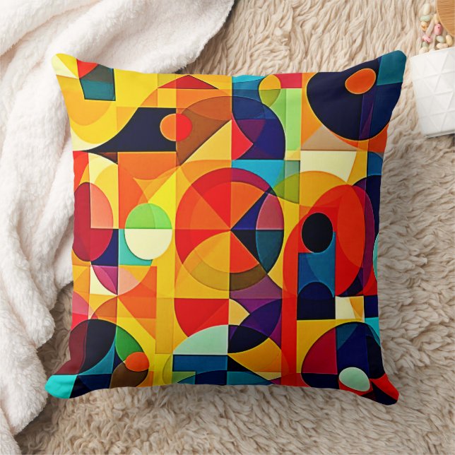 Bauhaus Kleur Geometrie Design Kussen (Deken)