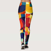 Bauhaus Kleur Geometrie Design Leggings (Achterkant)