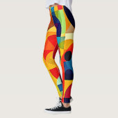 Bauhaus Kleur Geometrie Design Leggings (Links)